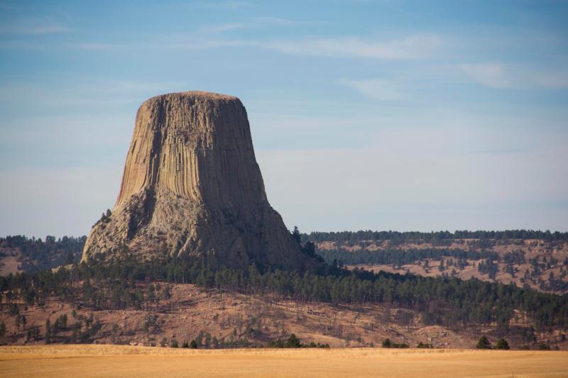 campervan vacation planning at Devils Tower Wyoming